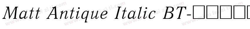 Matt Antique Italic BT字体转换